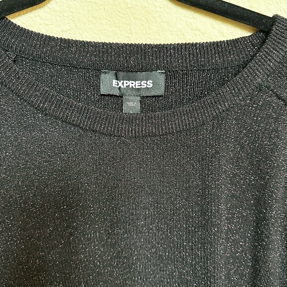 Express Black Women's Crew Neck Sweater - Picture 2 of 9